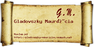 Gladovszky Maurícia névjegykártya